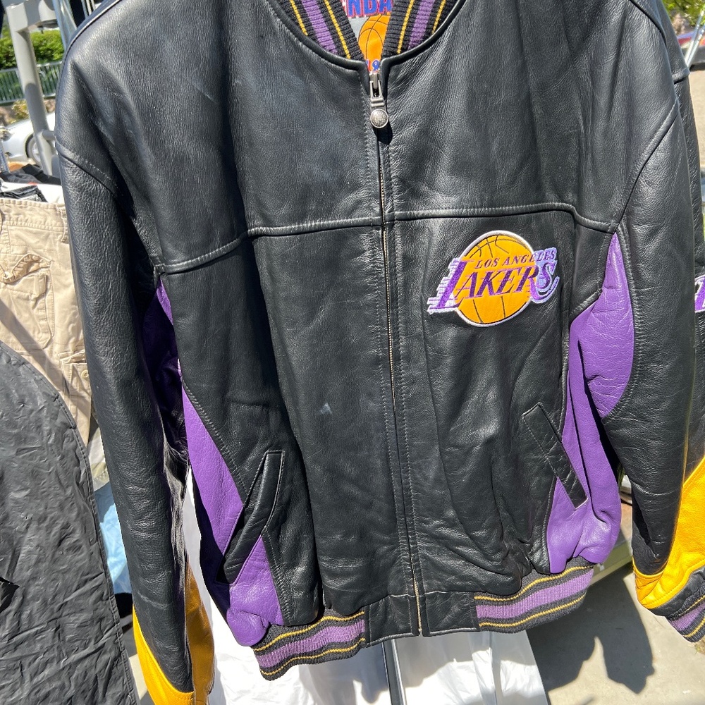 Vintage leather Lakers jacket
